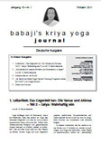 Babaji's Kriya Yoga Journal - Jahrgang 18 – Nr. 1 - Frühjahr 2011